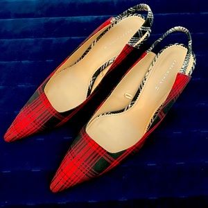 Zara Plaid Heels